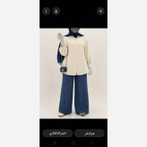 مانتو شانتون پشت دکمه زنانه مدل ارغوان سایز 40 تا 48
