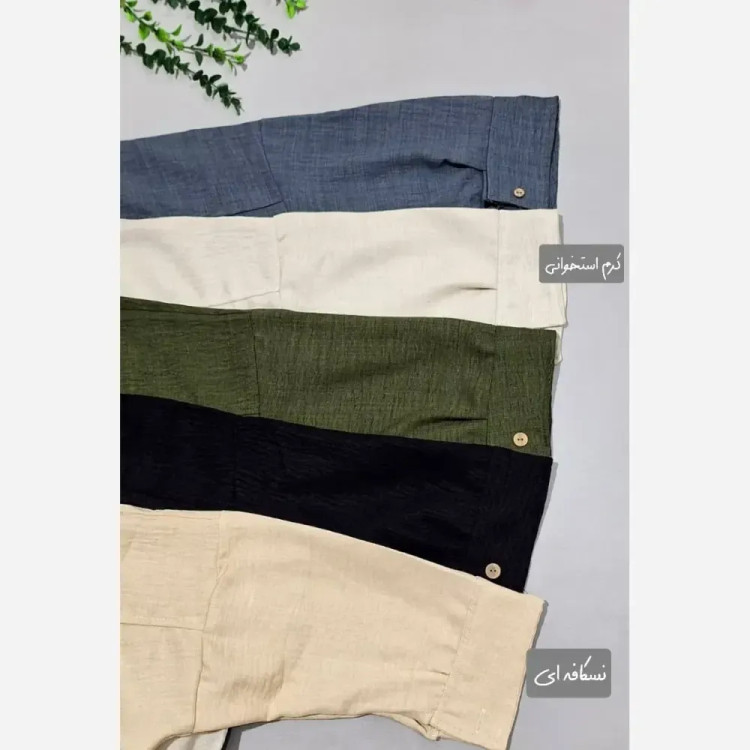 مانتو شانتون پشت دکمه زنانه مدل ارغوان سایز 40 تا 48