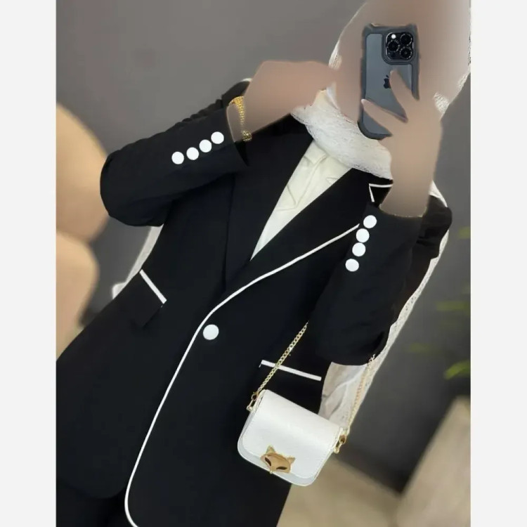 کت شلوار زنانه مدل مینا جنس مازراتی فری سایز تا 46