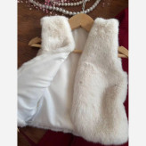 ست سارافون و ژیله دخترانه 3 تکه (پیراهن کبریتی، ژیله و کمربند) مناسب 2 تا 8 سال