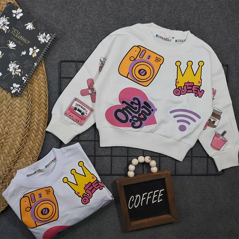کراپ دخترانه طرح دوربین جنس دو رو پنبه سوپر درجه یک
