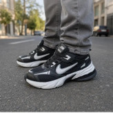 کفش کتانی مردانه نایک مدل V2K رنگ مشکی سفید با زیره ایربولینگ