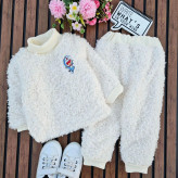 ست لباس بچگانه گرم بره ای و خزدار وارداتی مناسب 2 تا 7 سال
