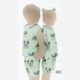 ست تاپ و شلوارک بچگانه نخ پنبه ای طرح فانتزی برند COCO