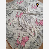روسری دخترانه سوپرنخ فانتزی دست دوز قواره 100