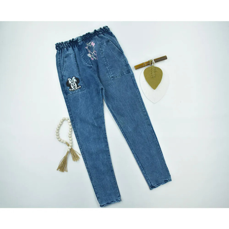 شلوار طرح لی دخترانه مینی موس 7 تا 11 سال