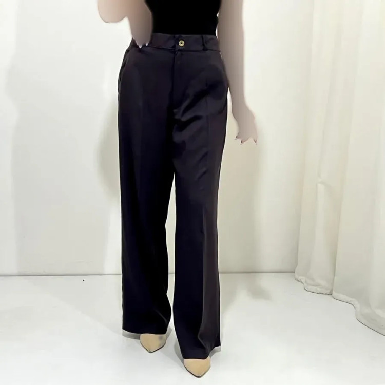 شلوار نیم بگ سیلک کمر کش زنانه قد 105 سانت کد 1412