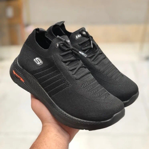 کفش زنانه اسکیچرز کشی تمام مشکی سبک راحت تابستانی پیاده روی روزمره