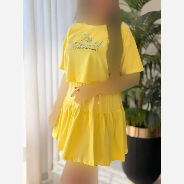 ست بلوز و دامن زنانه پنبه درجه یک ساشا فری سایز