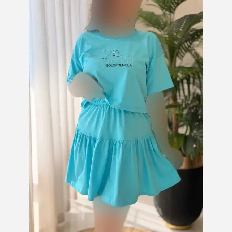ست بلوز و دامن زنانه پنبه درجه یک ساشا فری سایز