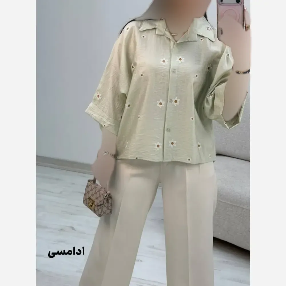 شومیز عروسکی بابونه پری شیشه ای درجه یک فری سایز 38 تا 46