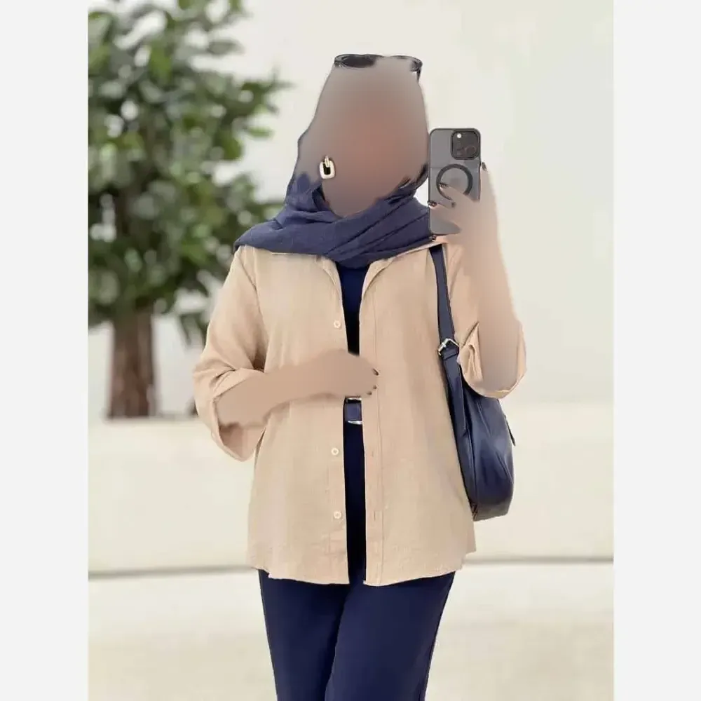 شومیز تابستونی شانتون زنانه رنگ بندی متنوع سایز یک و دو