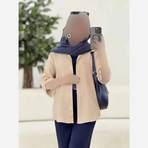 شومیز تابستونی شانتون زنانه رنگ بندی متنوع سایز یک و دو