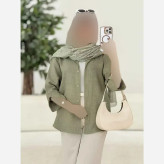 شومیز تابستونی شانتون زنانه رنگ بندی متنوع سایز یک و دو
