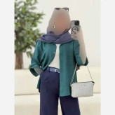 شومیز تابستونی شانتون زنانه رنگ بندی متنوع سایز یک و دو