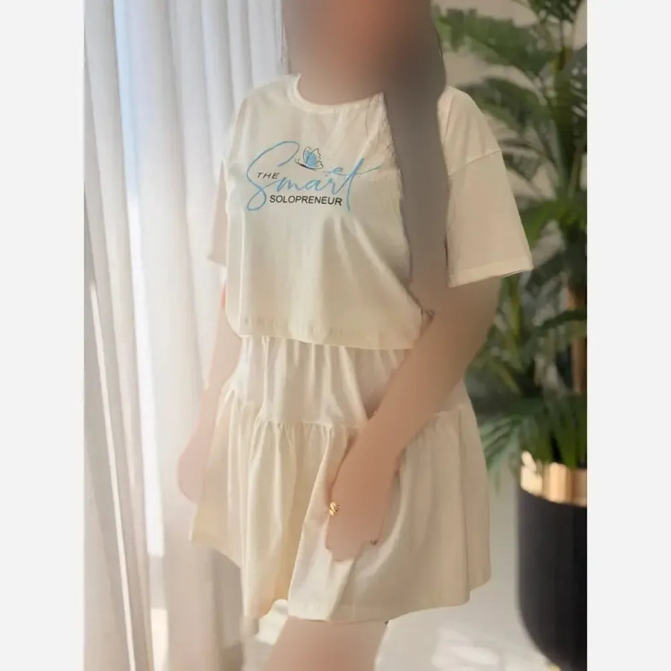 ست کراپ و دامن ساشا پنبه درجه یک فری سایز 36 تا 46