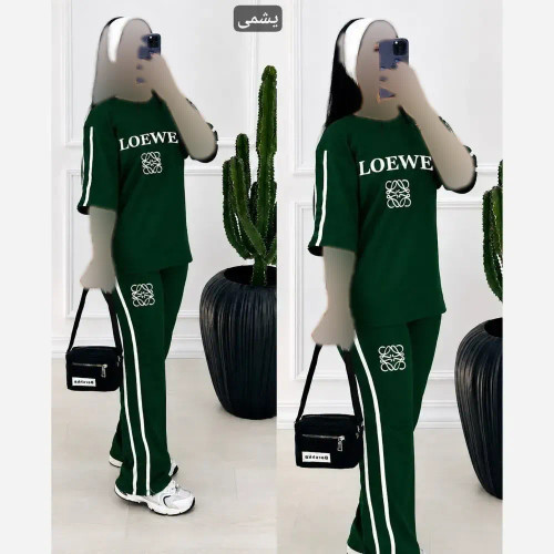 ست تیشرت شلوار زنانه ویسکوز پنبه فول کش لووه سایز 36 تا 46