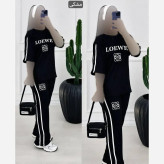 ست تیشرت شلوار زنانه ویسکوز پنبه فول کش لووه سایز 36 تا 46