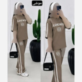 ست تیشرت شلوار زنانه ویسکوز پنبه فول کش لووه سایز 36 تا 46