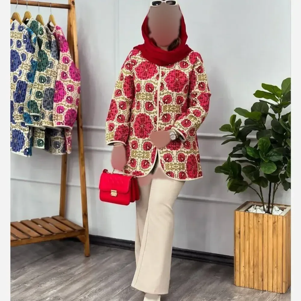 کت زنانه مدل گلپر جنس تافته فری سایز 38 تا 46