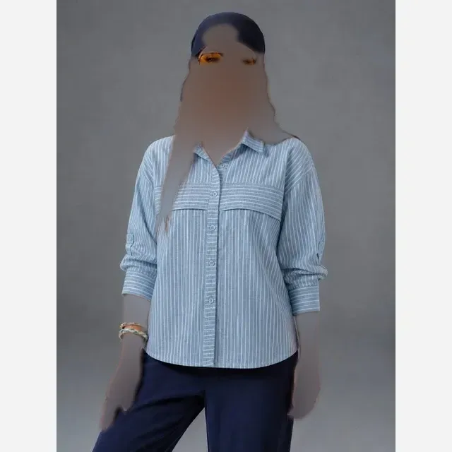 شومیز زنانه لینن ترک فری سایز رنگ بندی متنوع