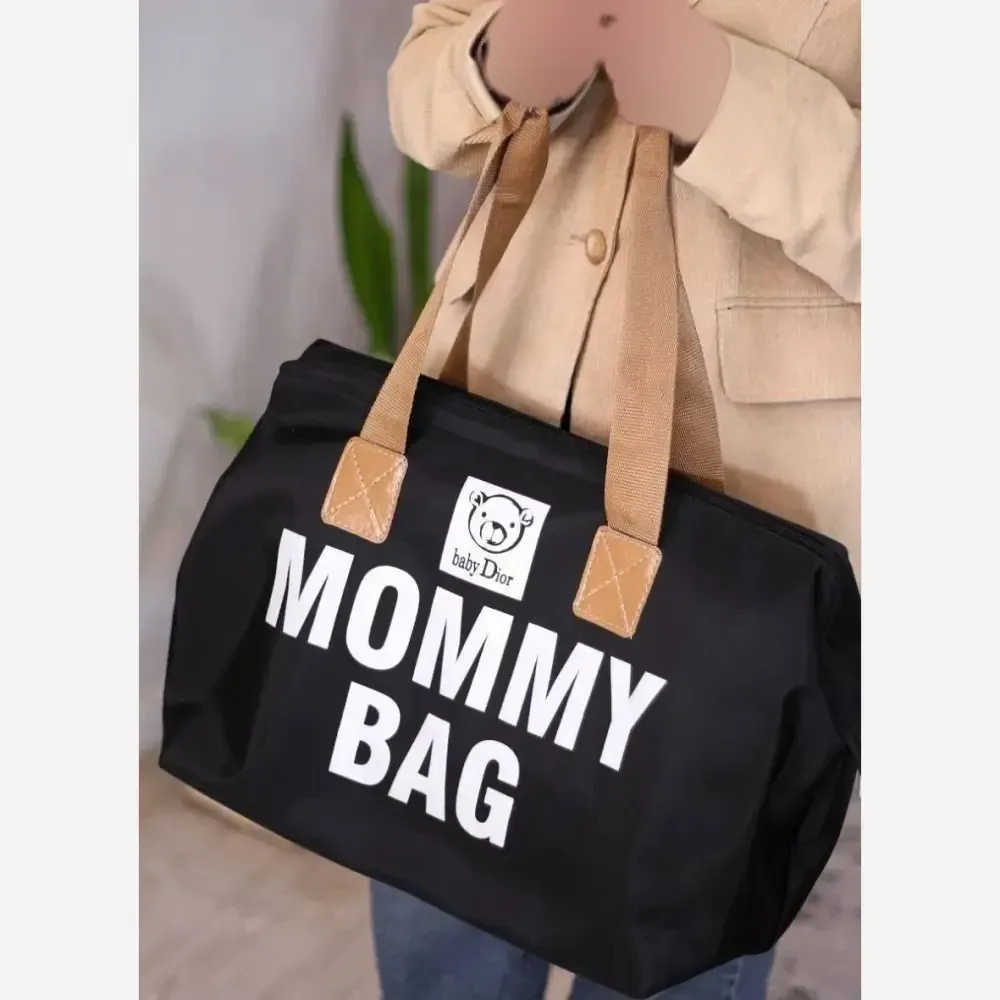 کیف MOMMY BAG برزنتی کجراه رنگ مشکی مناسب باشگاه و مهمانی