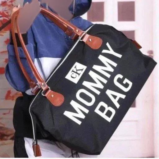 کیف MOMMY BAG برزنتی کجراه رنگ مشکی مناسب باشگاه و مهمانی