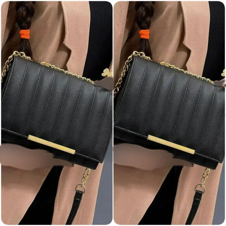 کیف چرم لنسر مشکی اندازه 23×14 سانت کیفیت اصلی