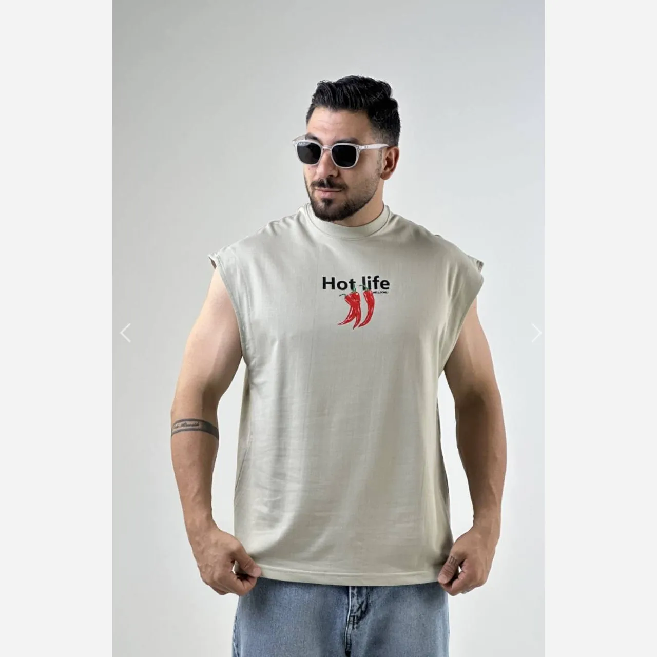 وست اسپرت سوپر نخ پنبه زنانه طرح فلفل سایز XL و 2XL