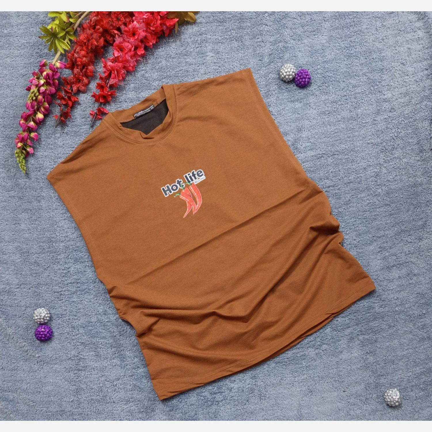 وست اسپرت سوپر نخ پنبه زنانه طرح فلفل سایز XL و 2XL