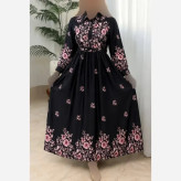 پیراهن زنانه زنبق جنس بوگاتی درجه یک فری سایز