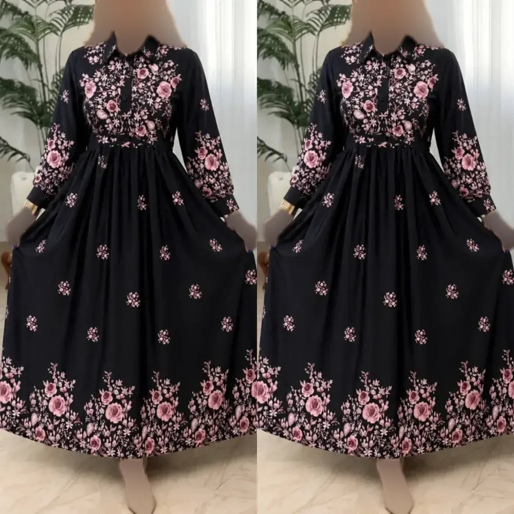 پیراهن زنانه زنبق جنس بوگاتی درجه یک فری سایز