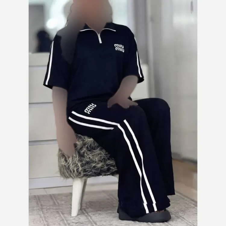ست بارلی زنانه جنس پنبه گلکسی رنگ مشکی سایز فری اسگو