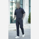 ست مردانه نیم زیپ جنس بیسکویتی رنگ بندی متنوع فری سایز