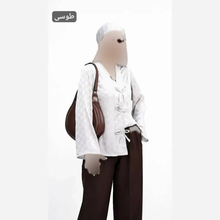 ست مانتو و اسکارف رابرت جنس کریشه شیمر وارداتی فری سایز
