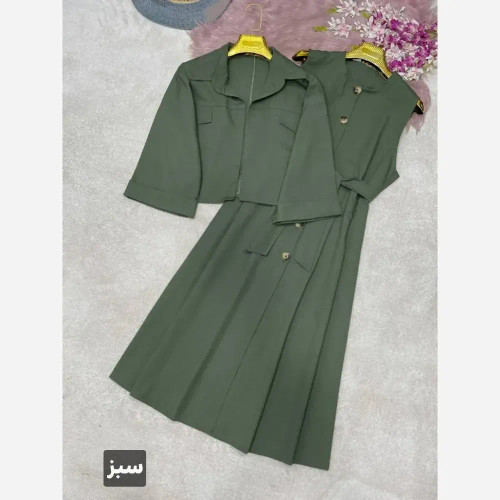 ست دوتیکه خاتون جنس لنین رنگی سایز 38 تا 46