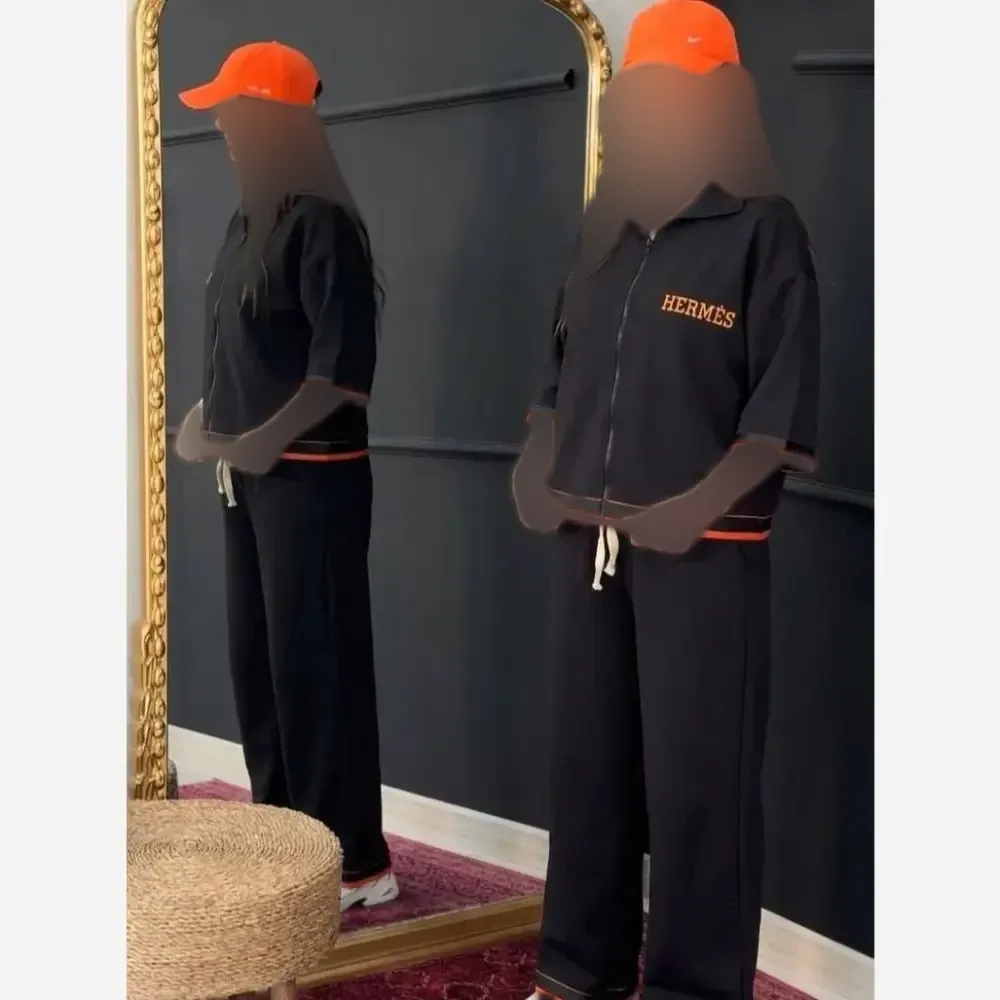 سوییشرت و شلوار مازراتی هرمس رنگ مشکی فری سایز