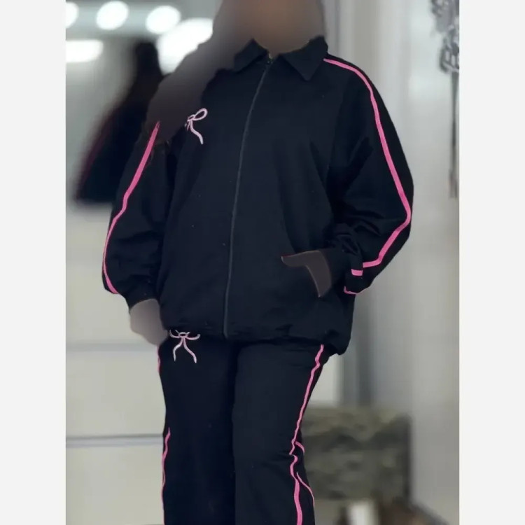 ست سوییشرت شلوار زنانه دورس تو کرکی پاتریک رنگ مشکی فری سایز