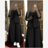 ست کت و شلوار دامنی زنانه کتان کجرا مدل مونا کیفیت درجه یک