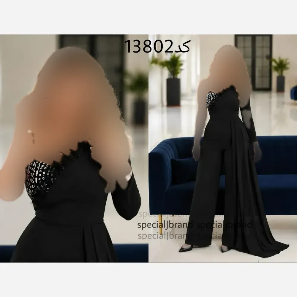سرهمی مجلسی زنانه مازراتی سنگ دوزی شده رنگ مشکی