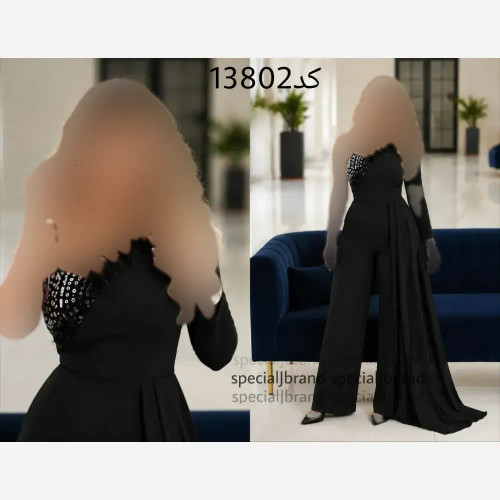 سرهمی مجلسی زنانه مازراتی سنگ دوزی شده رنگ مشکی
