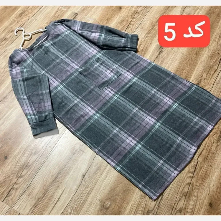 کفتان چهارخونه پشمی زنانه فری سایز 38 تا 48