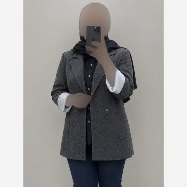 پالتو فوتر طرحدار آستردار دو سایزه مناسب سایز 38 تا 46