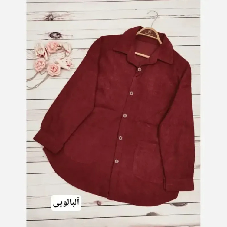مانتو پاییزه مخمل کبریتی وارداتی فری سایز تا 48