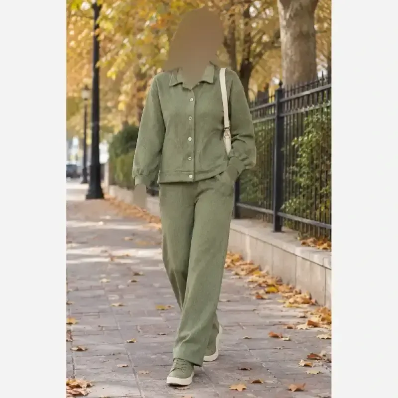 ست سویشرت و شلوار پاییزه زنانه جنس مراکشی فری سایز تا 46