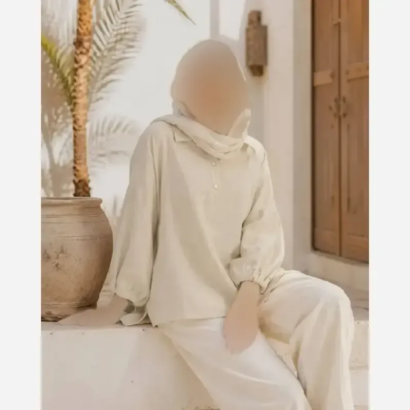شومیز مانتویی صوفیا کنفی وارداتی فری سایز تا 48 رنگ مشکی و استخوانی