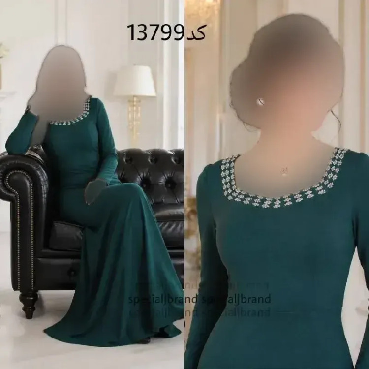 ماکسی مجلسی فرنیا جنس دالقیچ سنگ دوزی زیپدار