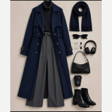 ترنچ کت پاییزه زنانه جنس کتان تی سی سایز 36 تا 50