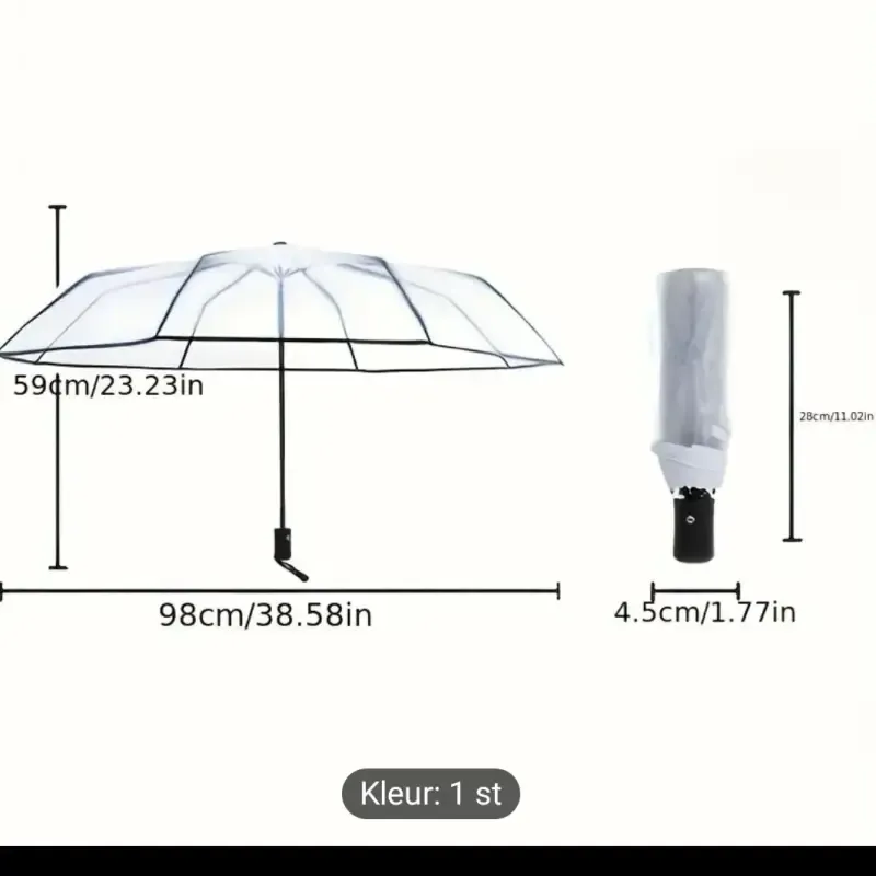 چتر شیشه ای تاشو فول اتومات سایز بزرگسال 8 فنر