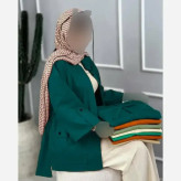 مانتو کمرگت جیبدار مایسا جنس کرسپو درجه یک فری سایز